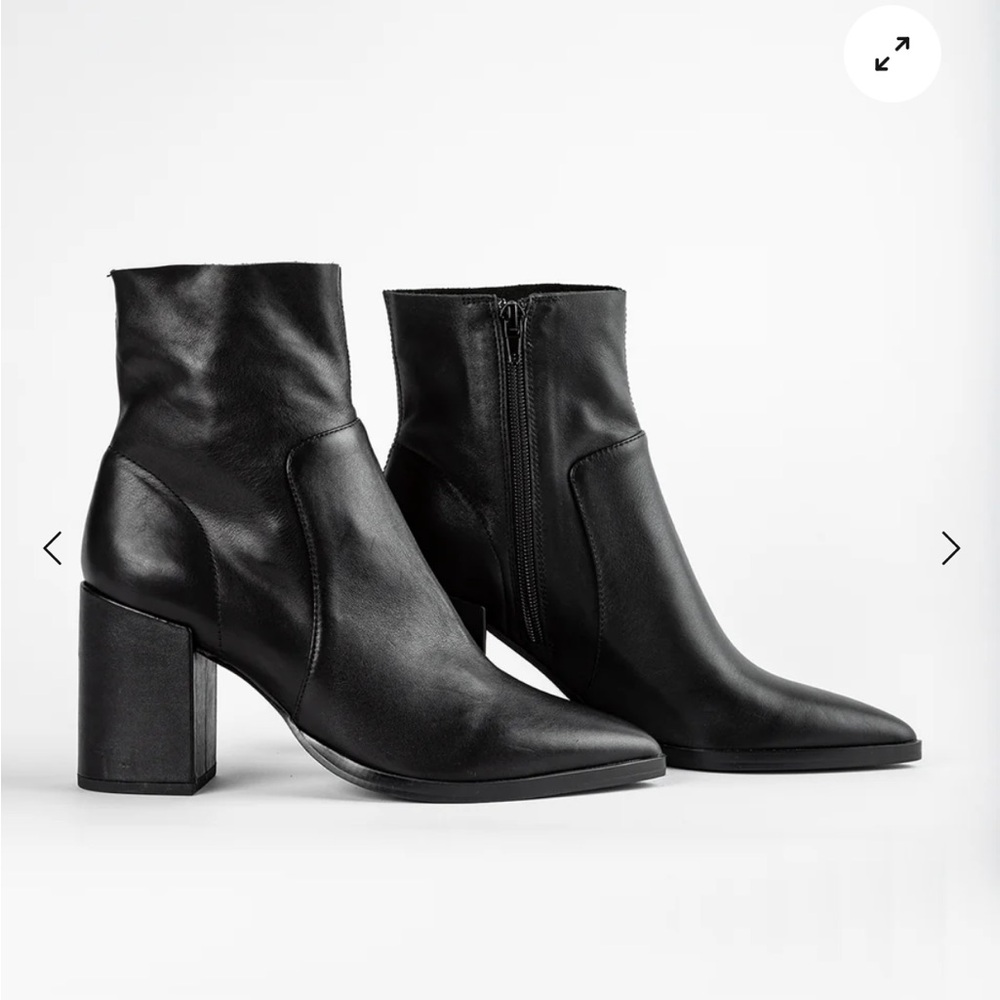 FOR ANDREA ONLY Tony Bianco BRAZEN BLACK LUXE Pointed Toe Ankle Boots